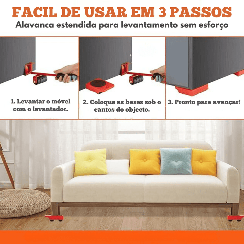 Movedor e Levantador para Móveis Kit 5 Pçs - MoveMaster - Loja Forsch