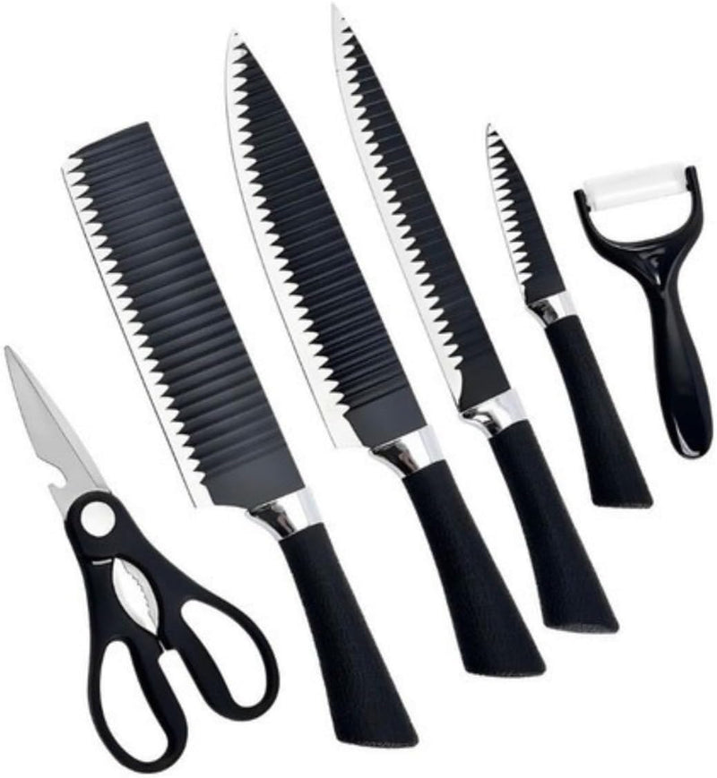 Conjunto Jogo Facas e descascador Do Chef Profissional - 6 peças