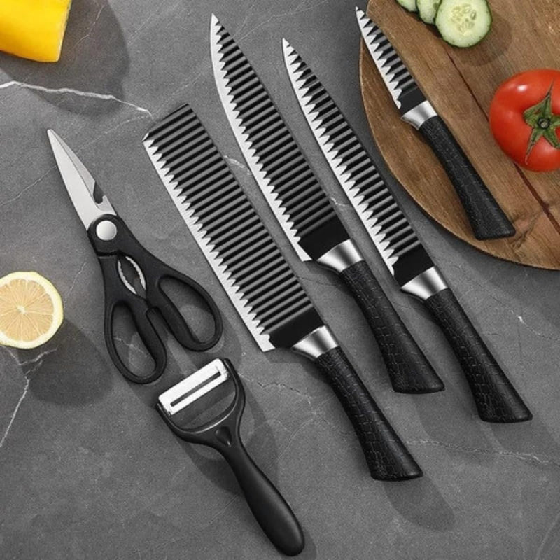 Conjunto Jogo Facas e descascador Do Chef Profissional - 6 peças
