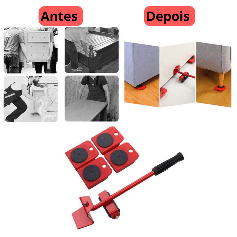 Movedor e Levantador para Móveis Kit 5 Pçs - MoveMaster - Loja Forsch