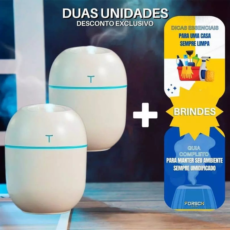 Umidificador de Ar portátil - AirPure + 2 brindes exclusivos