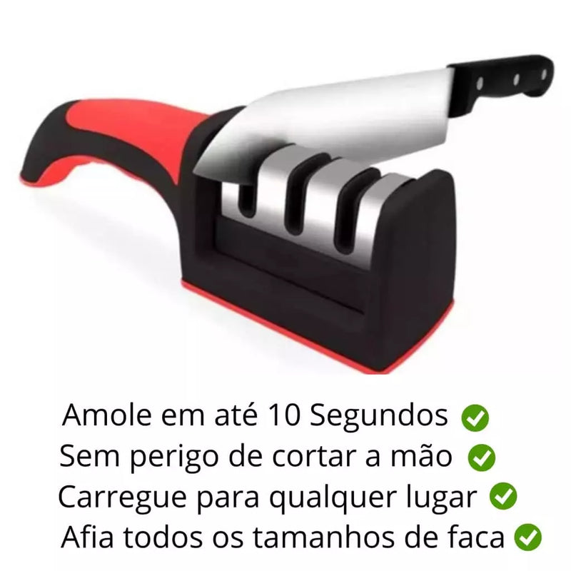 Afiador e Amolador de Facas - 2 em 1 - Profissional
