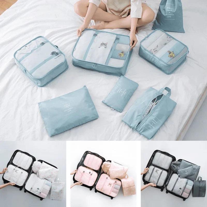 Kit 7 Bolsas Organizadoras Para Mala de Viagem - TRAVEL BAG - [PAGUE 4 LEVE 7 - PROMOÇÃO POR TEMPO LIMITADO] - Loja Forsch