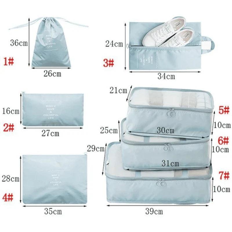 Kit 7 Bolsas Organizadoras Para Mala de Viagem - TRAVEL BAG - [PAGUE 4 LEVE 7 - PROMOÇÃO POR TEMPO LIMITADO] - Loja Forsch