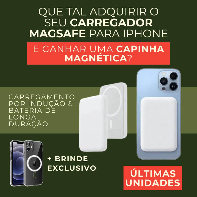 Carregador Portátil Power Bank MagSafe + Capinha de Brinde - Loja Forsch