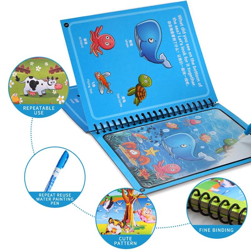 Livro de Colorir Água Mágica - Montessori - Loja Forsch