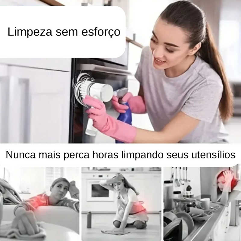 Escova Mágica Portátil - MagicBrush© - 5 em 1 + 2 BRINDES EXCLUSIVOS [APENAS HOJE]