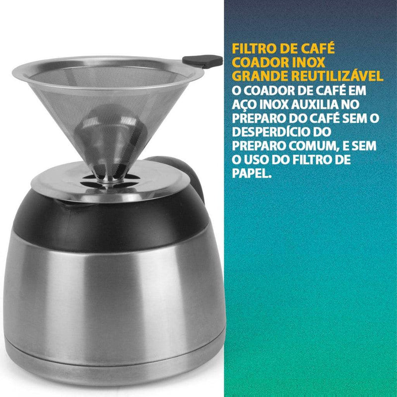 Coador Filtro De Café 103 Aço Inox Premium Sem Uso De Papel! - Loja Forsch