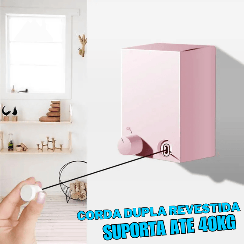 MAX - Varal Automático Retrátil - Recolhível (AÇO INOX) - Loja Forsch