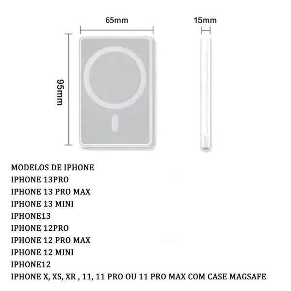 Carregador Portátil Power Bank MagSafe + Capinha de Brinde - Loja Forsch
